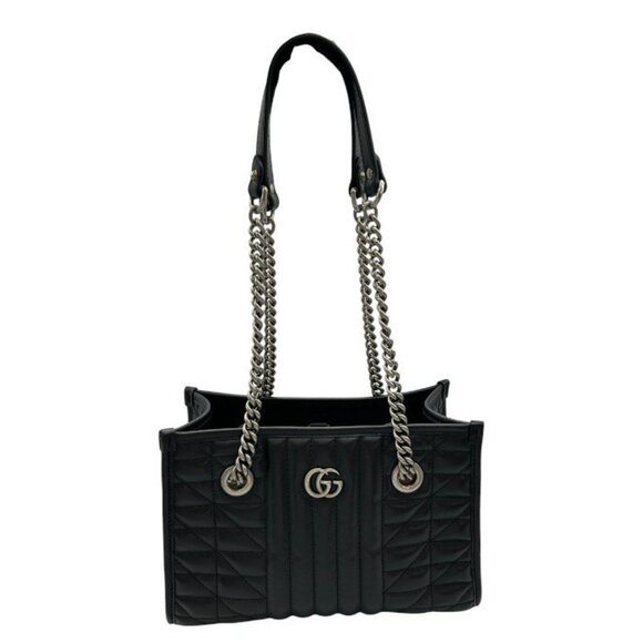 GUCCI Black GG Marmont Tote Bag - Picture 1 of 10